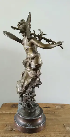 Brons (Onbekend) - groot beeld naar Louis Moreau (1855 - 1919) 'Nymphe des Bois' kopen? Bied vanaf 189!