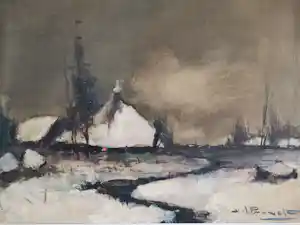 Henri Joseph Pauwels - Winters landschap met hoeve verkauft für € 85!