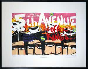 Selwyn Senatori - Zeefdruk, Coffee kings - Ingelijst (Groot) verkocht voor € 120!