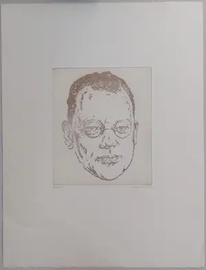 Herman Gordijn - Aquatint 'Menno ter Braak' kaufen? Bieten Sie von 120!