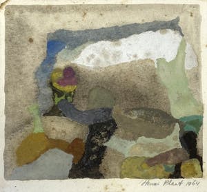 Henri Plaat - Gouache, Zonder titel kopen? Bied vanaf 35!