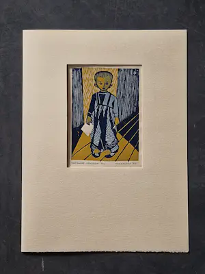 Cor Basart - Originele polychrome Houtsnede - 1952 - handdruk - kleine oplage (11/50) kopen? Bied vanaf 42!