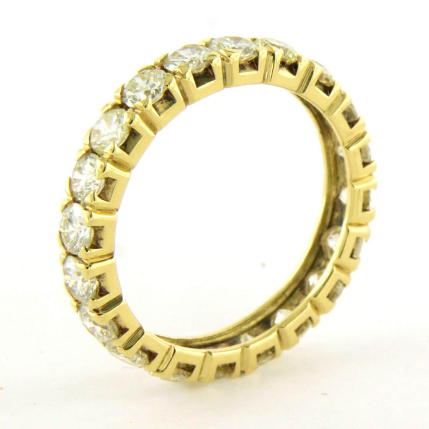 18k geel gouden eternity ring met briljant geslepen diamant tot. 2.30ct kopen? Bied vanaf 1500!