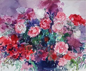 Hen Euverman - Bloemen stilleven kopen? Bied vanaf 26!