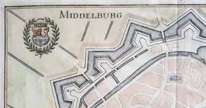 Caspar Merian - Middelburg Oude Gravure Handgekleurd 1659 kopen? Bied vanaf 30!