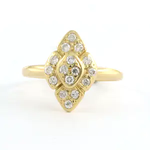 Acheter18k gouden ring bezet met briljant geslepen diamant 0.32 ct - rm 16? Enchérissez de 300!