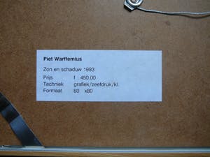 Piet Warffemius - Zon en Schaduw -1993- kopen? Bied vanaf 60!