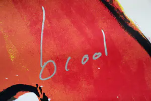 Herman Brood - Zeefdruk op linnen: "golf" kopen? Bied vanaf 599!