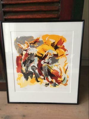 Lou Thissen - Zeefdruk. Titel, ''Olympic". kopen? Bied vanaf 50!