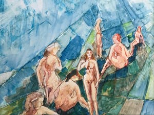 Jan de Kort - Liggend en zonnend naakt kopen? Bied vanaf 15!