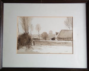 Niet of onleesbaar gesigneerd - Aquarel - Lanschap kopen? Bied vanaf 10!