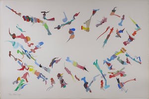 Henri Plaat - Gouache op papier, Zonder titel - Ingelijst (Groot en zwaar) kopen? Bied vanaf 250!