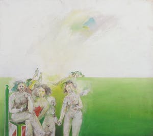 Franscz Witte - Acryl op doek, Bezoek - Ingelijst kopen? Bied vanaf 1!