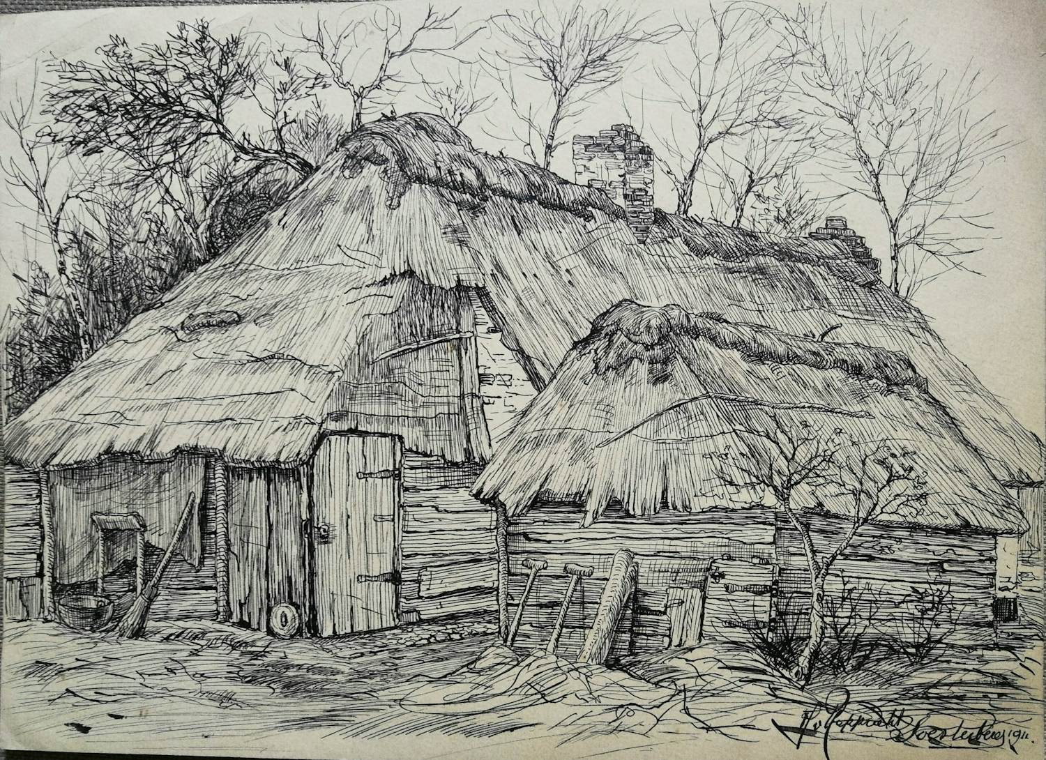Henri von Rupprecht - Pentekening Soesterberg kopen? Bied vanaf 10!