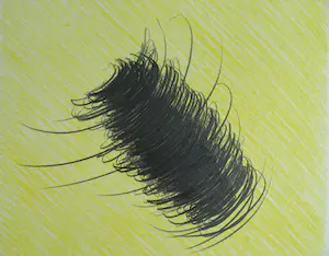 René Klinkers - Potlood / conté , Geel vierkant met halve cirkels - gesigneerd kopen? Bied vanaf 30!