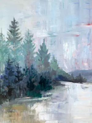 Buy Marie Louise Ogier - Landschaft mit See und Boot - ca. 1960 - XXL? Bid from 500!