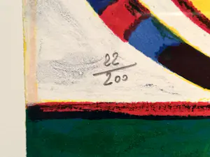 Corneille - Femme rouge et l'oiseau orange kopen? Bied vanaf 400!