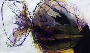 Hans Vredegoor - ingelijste ets: open up - 1988 verkocht voor € 35!