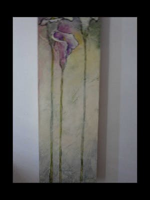 Carla Raadsveld - Acryl op doek, "Aronskelken". kopen? Bied vanaf 100!