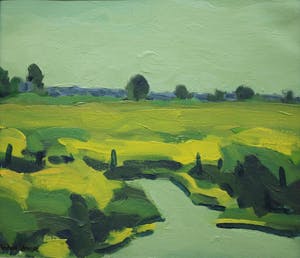 Wim van der Veer - Acryl op doek: Landschap kopen? Bied vanaf 595!