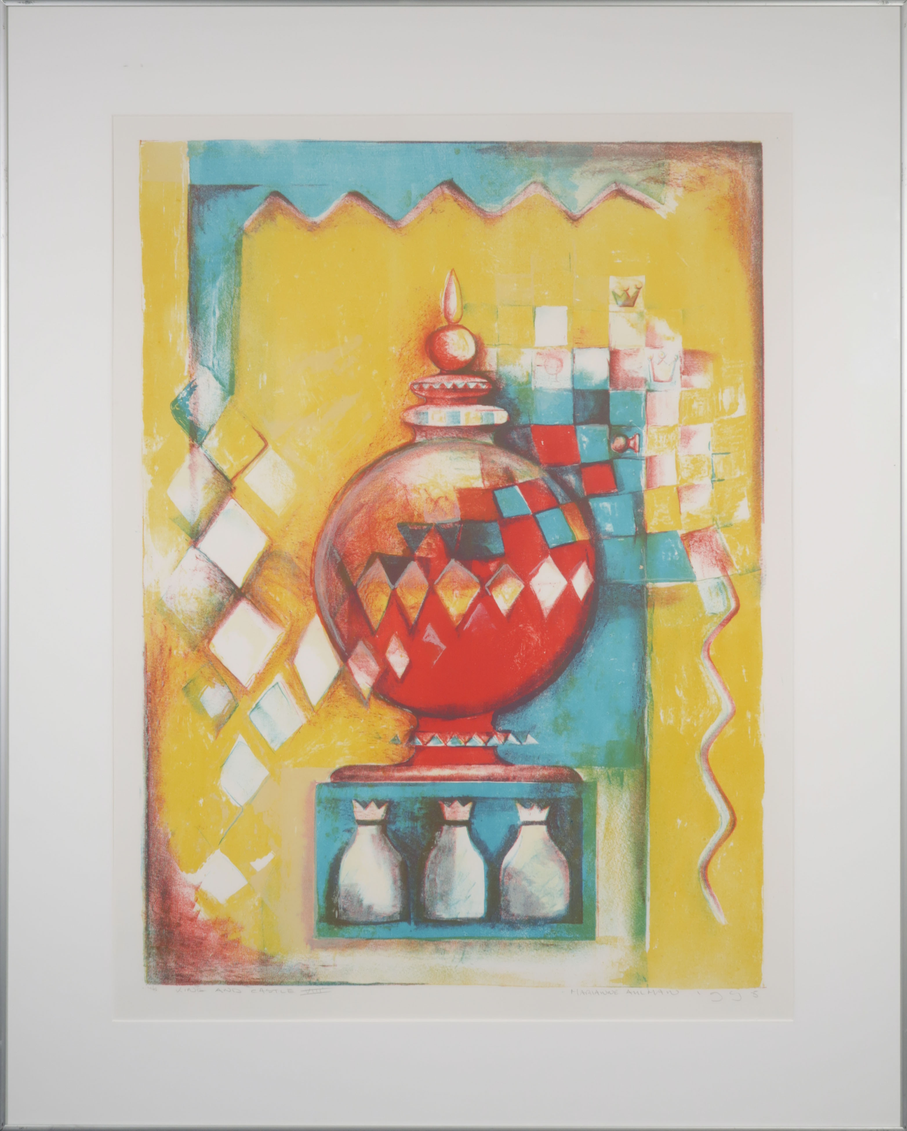 Marianne Aulman - Zeefdruk, King and Castle VIII - Ingelijst kopen? Bied vanaf 10!