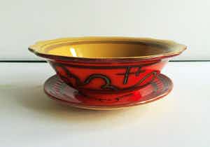 Plateelbakkerij Flora - vintage fruittest verkocht voor € 14!