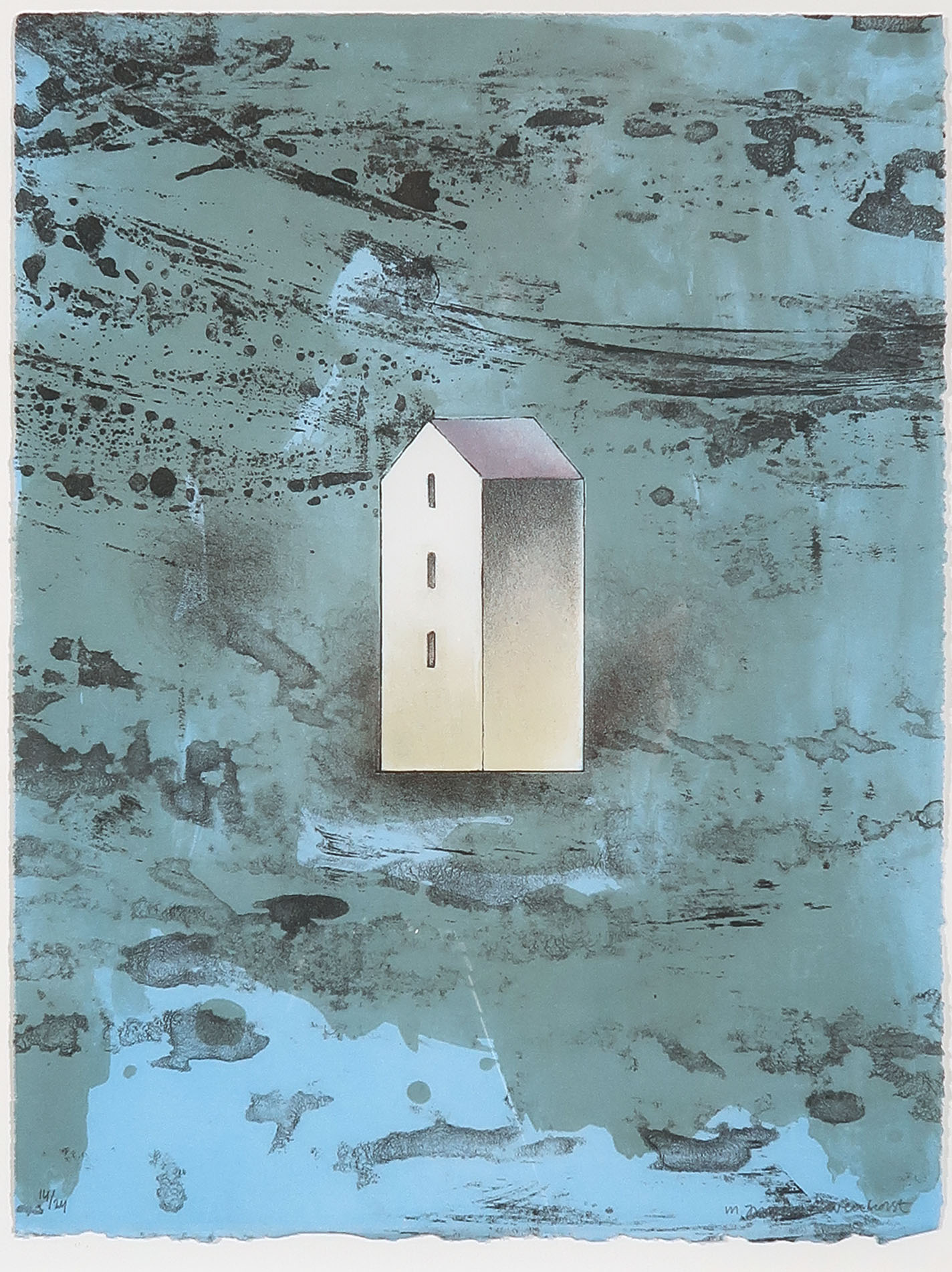 Jurjen Ravenhorst - Litho, Zonder titel IV - Ingelijst kopen? Bied vanaf 35!