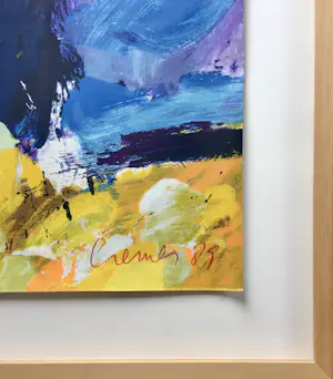 Jan Cremer - zeefdruk ‘Landschap’ - 1989 - ingelijst kopen? Bied vanaf 1!