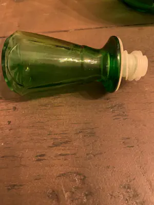 Empoli Glas - Vintage dimpled green kristallen wijnkaraf, Empoli ‘Genie’ bottle. kopen? Bied vanaf 55!