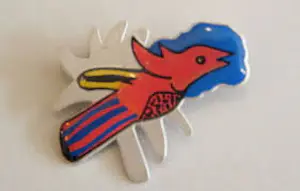 Corneille - Geëmailleerde zilveren designbroche kopen? Bied vanaf 50!