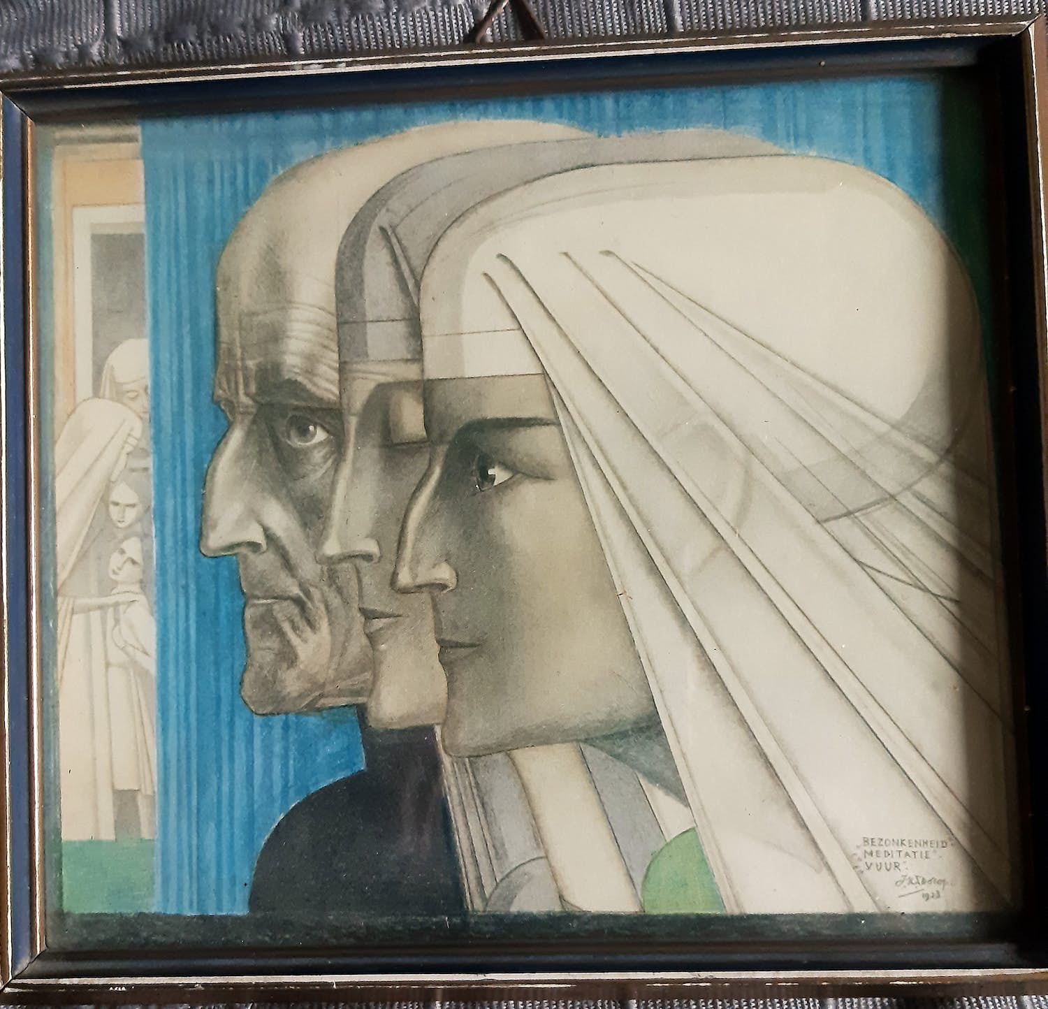Jan Toorop - Bezonkenheid. Meditatie. Vuur. kopen? Bied vanaf 50!