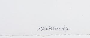 Jef Diederen - Gouache, Figuur met bril kopen? Bied vanaf 100!