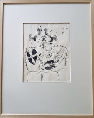 Lucebert - UNIEKE TEKENING COBRA 1950 COLLECTIE BERT SCHIERBEEK kopen? Bied vanaf 325!
