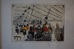 Frank Lodeizen - Zeefdruk - Handingekleurd - Zigeuners uit Amsterdam kopen? Bied vanaf 75!