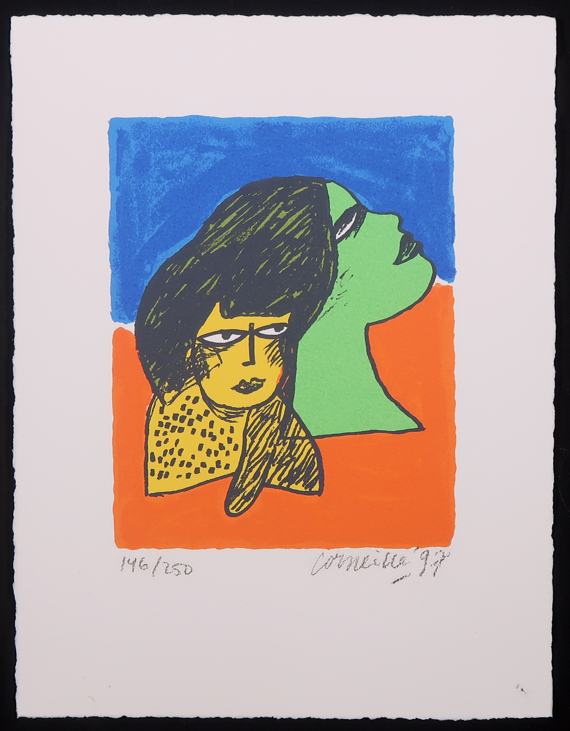 Corneille - Zeefdruk, Femme au chat jaune kopen? Bied vanaf 100!