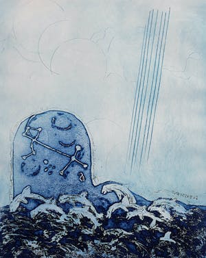 Jan Montyn - Dolfijnen, aquatint ets kopen? Bied vanaf 1!