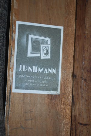 Jacobus Doeser - zeilende tjalk - olieverf op paneel, in een Heijdenrijk lijst kopen? Bied vanaf 99!