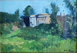 Christiaan Soer - Schuurtje in tuin verkocht voor € 90!