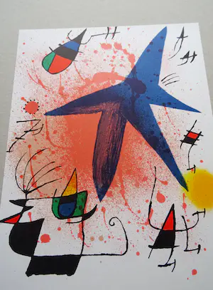 Joan Miro - 'L` Astre bleu " - 'Litografo Volume I' Spaanse uitgave uit 1972 Mourlot 857 kopen? Bied vanaf 139!