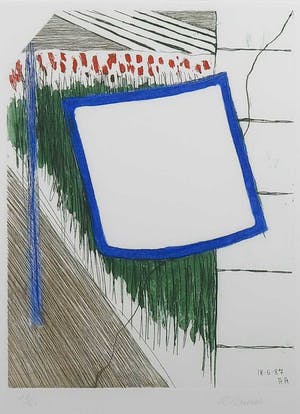 Roger Raveel - Ets, De vlag van het niets - Ingelijst kopen? Bied vanaf 700!