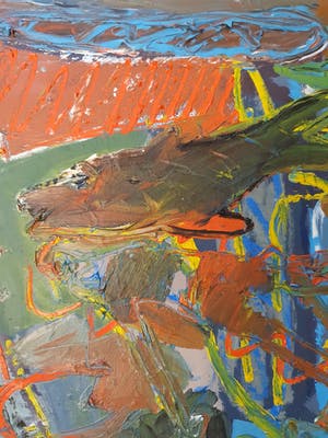 Dominique Chan - Compositie met vis kopen? Bied vanaf 1!