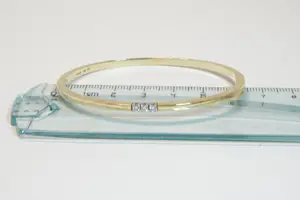 36 - 14 karaats gouden bicolor stijve armband met diamant ca 0.15 crt briljant kopen? Bied vanaf 990!
