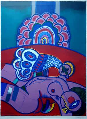 Corneille - Zeefdruk " Seduction " - ( zeer groot) verkocht voor € 425!