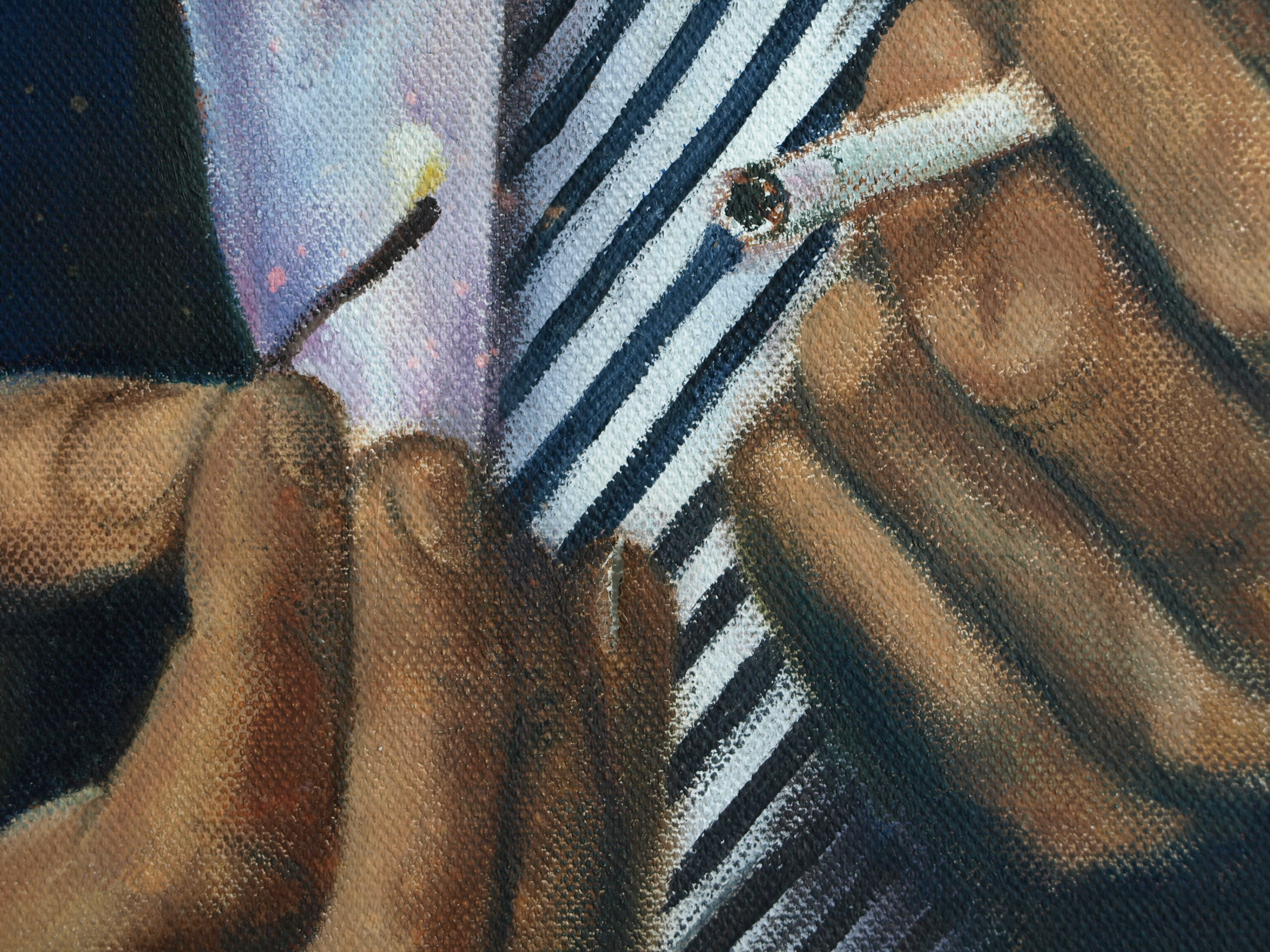 Niet of onleesbaar gesigneerd - Acrylverf op doek , Bryan Ferry ? – 60 x 50 cm - 2005 kopen? Bied vanaf 1!