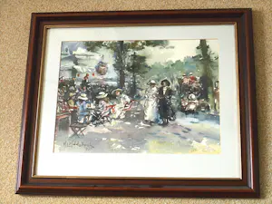 Martinus Leonardus Middelhoek - Aquarel - Stadspark rond 1910 kopen? Bied vanaf 135!