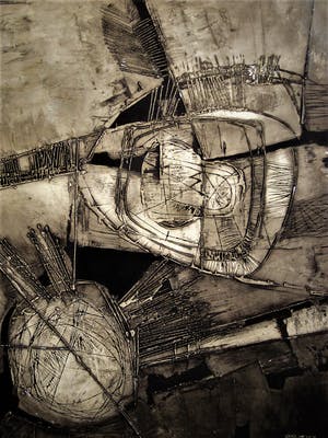 Gras Heyen - Veelzijdig Amsterdams Kunstenaar - Abstract in Grijs en Zwart - gesigneerd kopen? Bied vanaf 10!