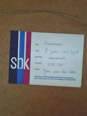 Jan van der Veer - Bloemen kopen? Bied vanaf 25!