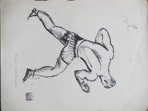 Herman Bieling - De Boer, de nieuwe kampioen - Penseeltekening kopen? Bied vanaf 35!