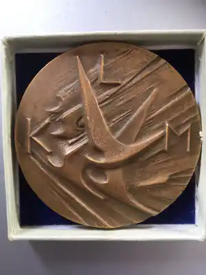 Fred Carasso - 50 jaar KLM penning verkocht voor € 69!