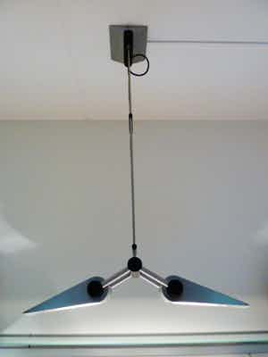 Niet of onleesbaar gesigneerd - Industriële vintage plafondlamp verkocht voor € 1!